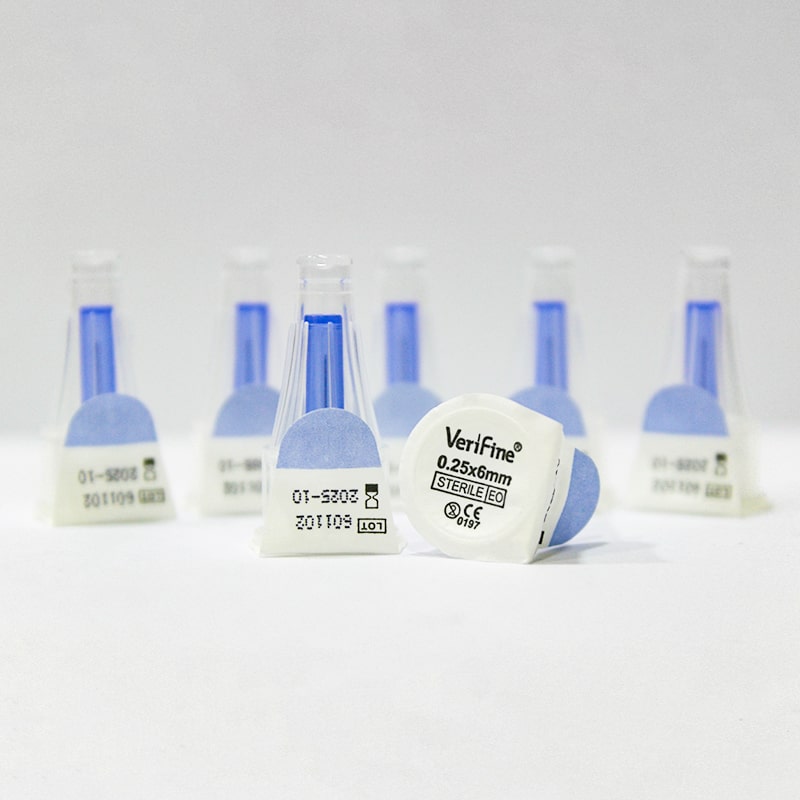 سنون انسولين ( VERIFINE ) قطعة 31G 6 mm – 100