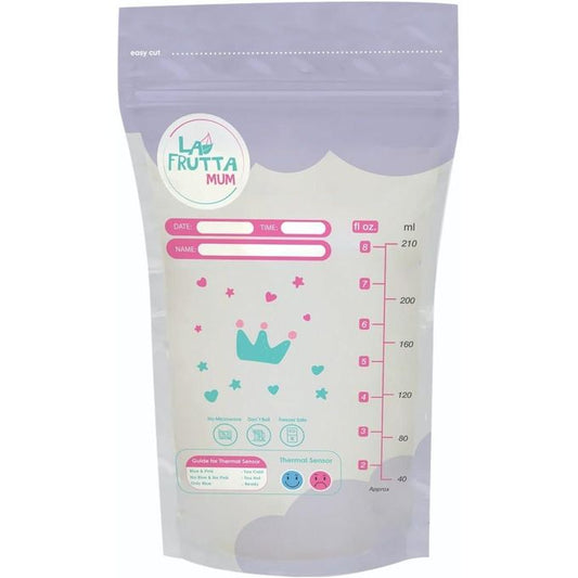 (La Frutta) - أكياس تخزين حليب الأم 25 أكياس 210 مل Premium Breastmilk Storage Bags