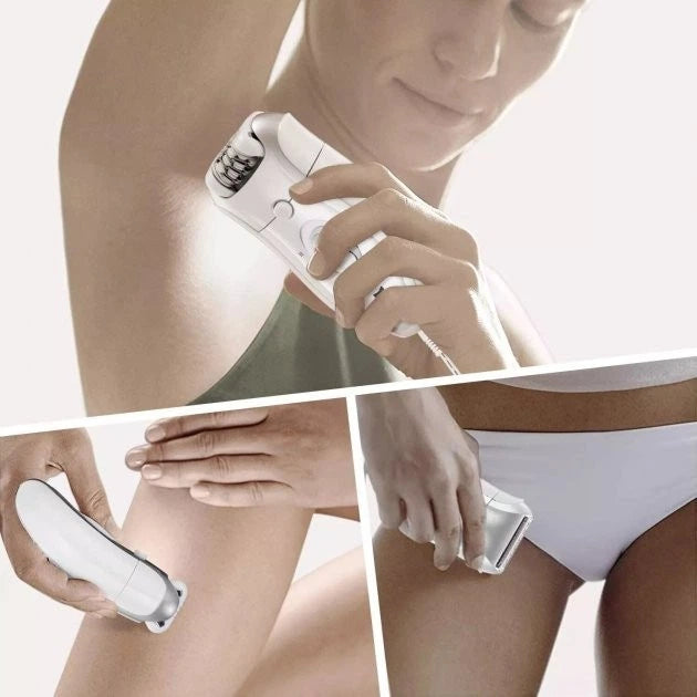 Rozia 2-in-1 Epilator & Shaver – ماكينة إزالة الشعر روزيا 2×1 قابلة للشحن (HB-6008)