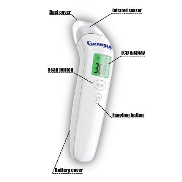 (GRANZIA) إيطالي - ترمومتر ديجيتال عن بعد ( infrared thermometer nc-6 )
