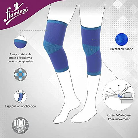 Flamingo Premium Knee Cap. فلامنجو ركبة شراب زرقاء