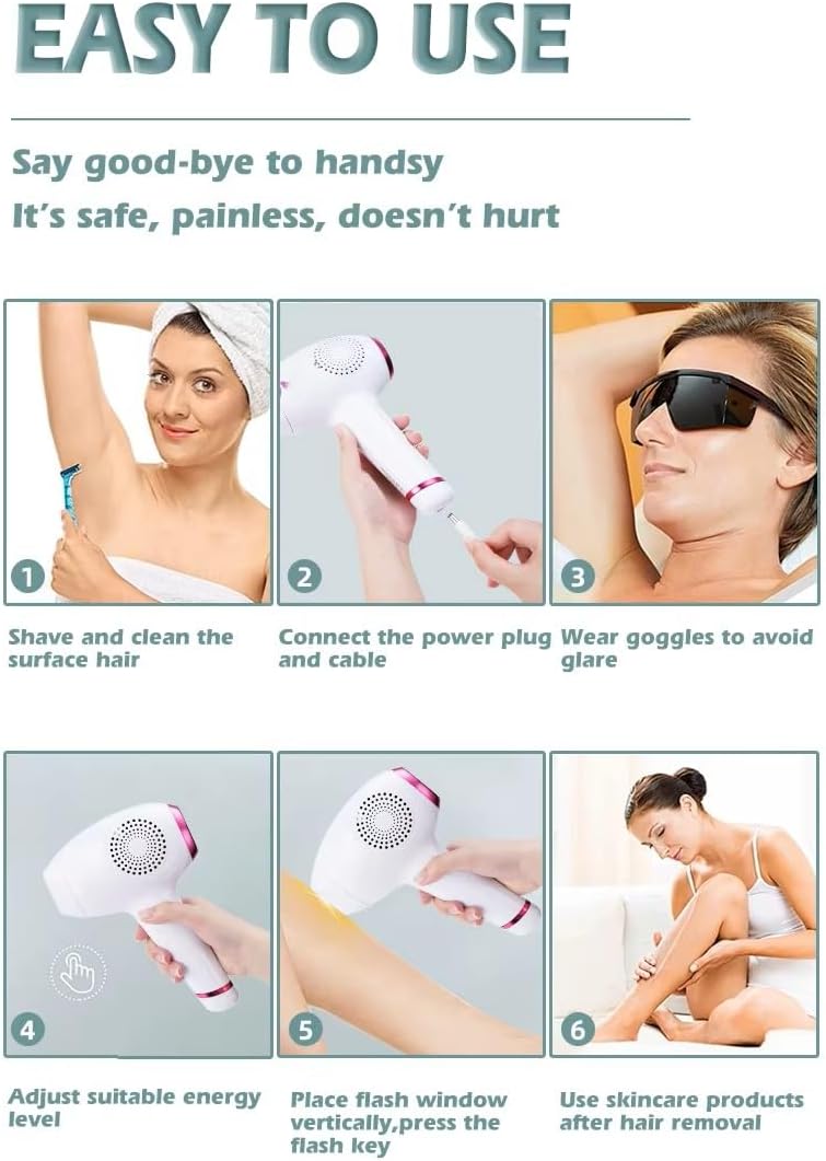 Ice Cool جهاز إزالة الشعر بالليزر المنزلي | Ice Cool IPL Laser Hair Removal Device