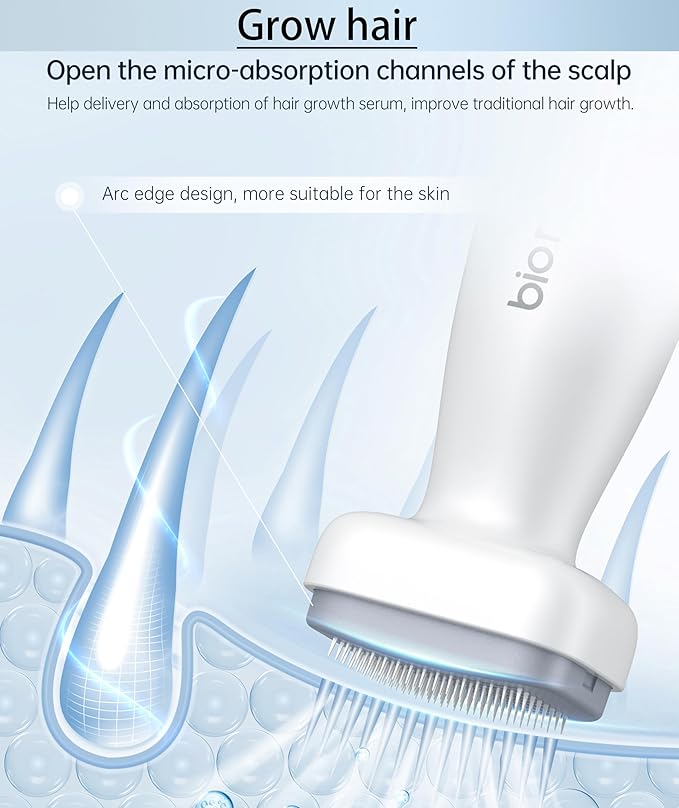 جهاز ديرما ستامب Bioneedle بإبر دقيقة قابلة للتعديل للعناية بالبشرة وتحفيز نمو الشعر – Bioneedle Adjustable Microneedling Derma Stamp for Skin Care & Hair Growth (120 Needles)