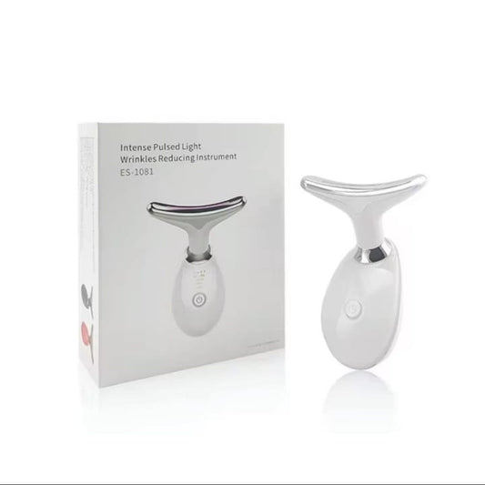 جهاز تدليك وشد الرقبة والوجه بتقنية EMS والحرارة مع إضاءة LED EMS Heated LED Neck &amp; Face Lifting Massager