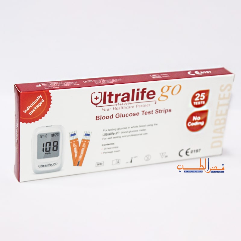 شرائط سكر ( UltraLife ) 25 شريط