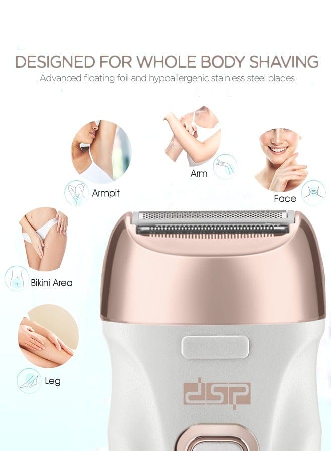 ماكينة إزالة الشعر النسائية 3×1 من DSP مع الحلاقة والتقشير – DSP 3-in-1 Ladies Hair Removal, Shaving & Dermabrasion Grooming Kit