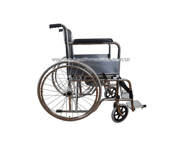 كرسى حمام متحرك لكبار السن بعجل كبير - Wheelchair for the elderly with a large wheel and a commode