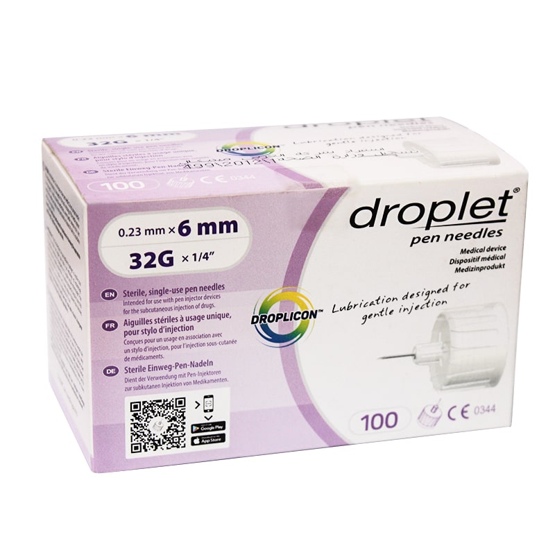 سنون انسولين ( DROPLET ) 32G 6 mm