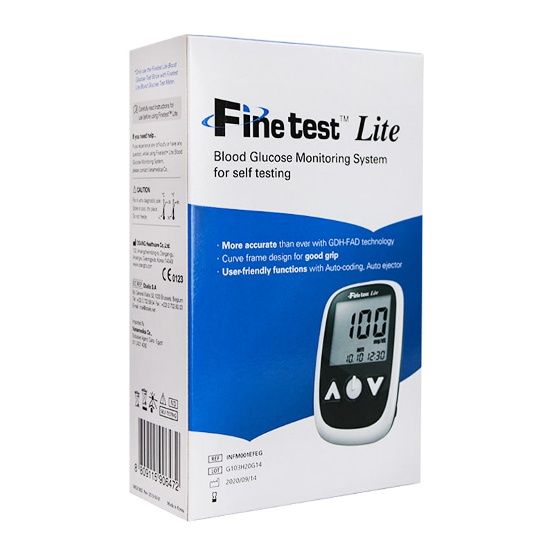 جهاز قياس السكر FINE TEST LITE – جهاز تحليل سكر الدم بدقة عالية