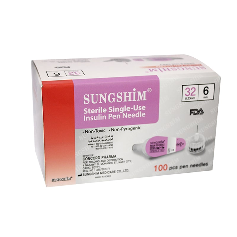 سنون انسولين ( SUNGSHIM ) 0.32mm / 6mm