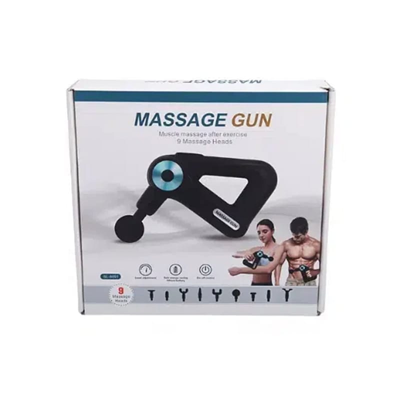 مسدس مساج احترافي للعضلات – Massage Gun مع 9 رؤوس تدليك لتخفيف الألم والاستشفاء العضلي