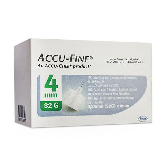 سنون انسولين ( Accu-Fine ) 32 G x 4 mm