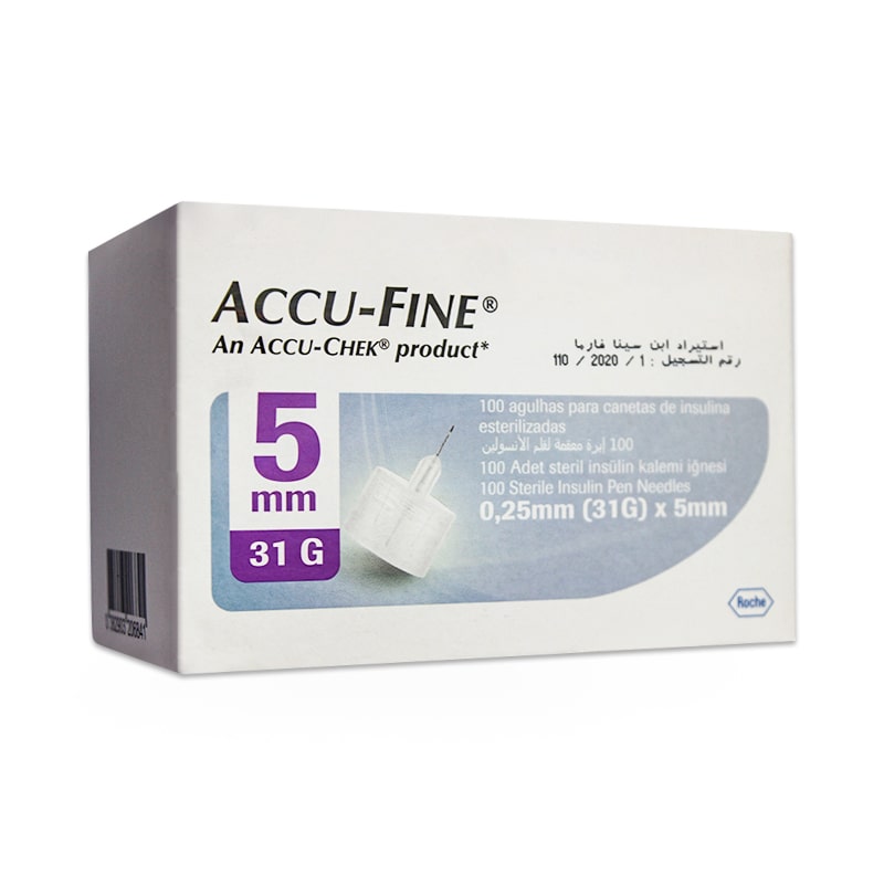 سنون انسولين ( Accu-Fine ) 31 G x 5 mm