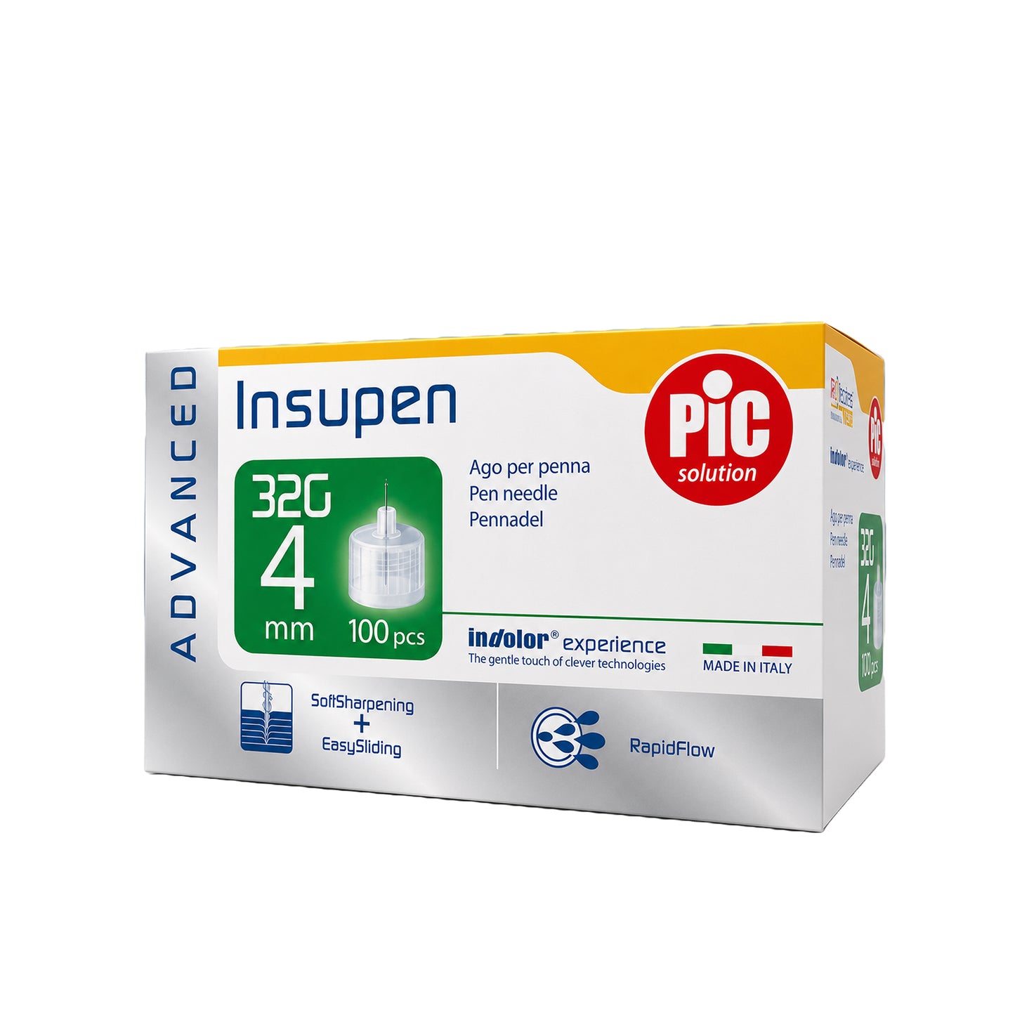 Insulin pen needles (PIC) 32G 4 mm