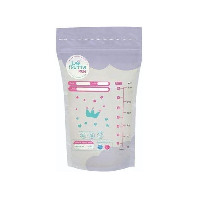 (La Frutta) - أكياس تخزين حليب الأم 10 أكياس 210 مل Premium Breastmilk Storage Bags