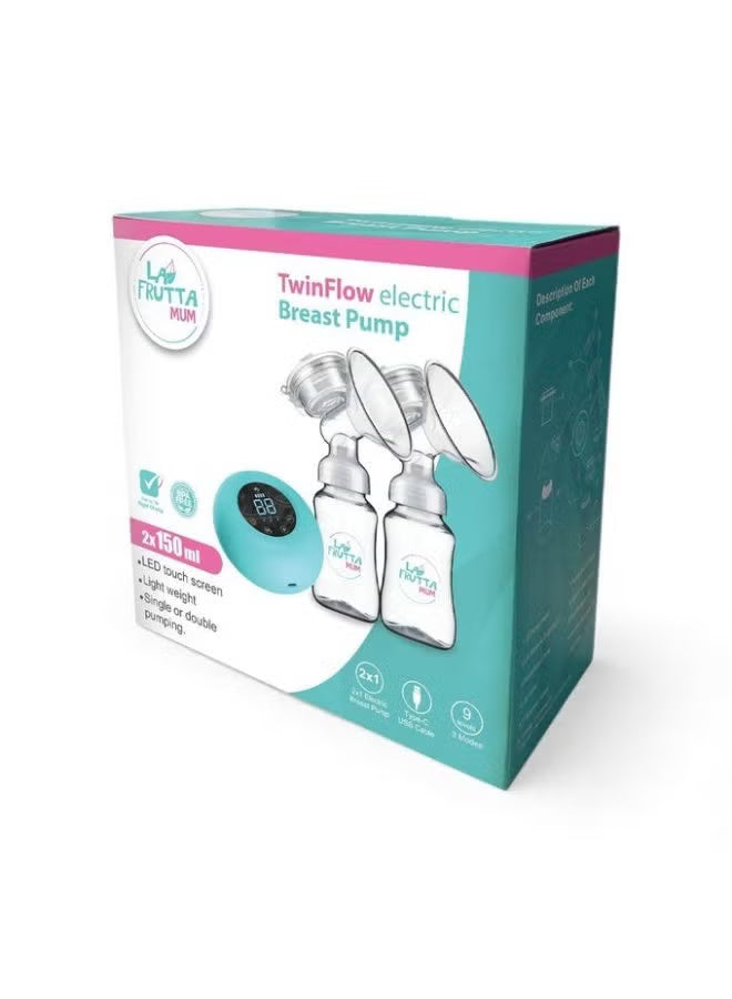 (La Frutta) TwinFlow  شفاط لبن كهربائي مزدوج 2×150 مل