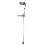 Movable elbow crutch