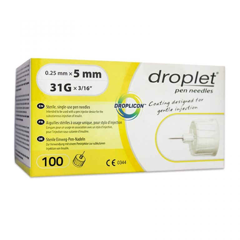 DROPLET PEN NEEDLES 31G 5MM – 100 pcs - Qasr Elteb