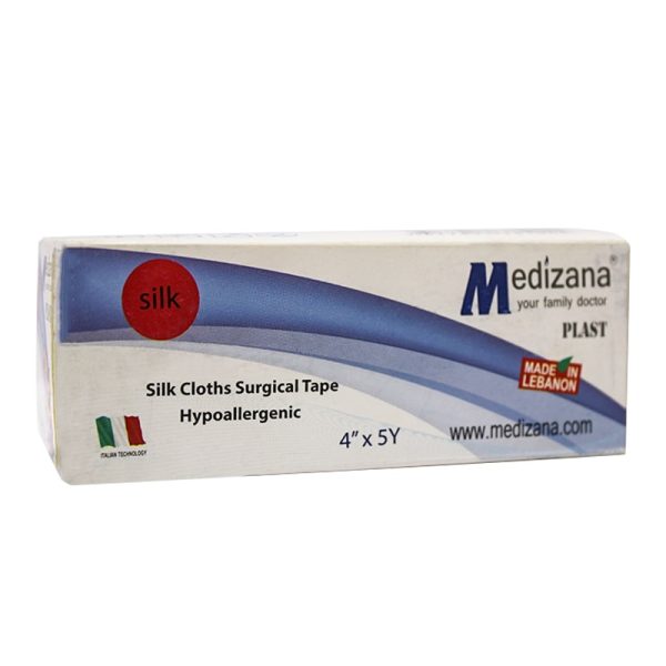 Silk Cloths Surgical Tape Hypoallergenic ( Medizana ) ( 4" x 5Y )