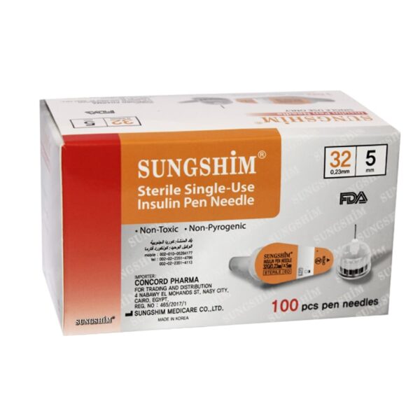 سنون انسولين ( SUNGSHIM ) 0.32mm / 5mm