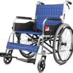 Lightweight folding medical wheelchair. كرسي طبي متحرك خفيف الوزن قابل للطي.