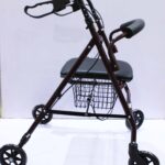 Medical walker with wheels and chair for the elderly