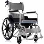 كرسى متحرك متين يتحمل 120 كجم يجوانب قابلة للفك - Sturdy wheelchair that supports 120 kg with removable sides