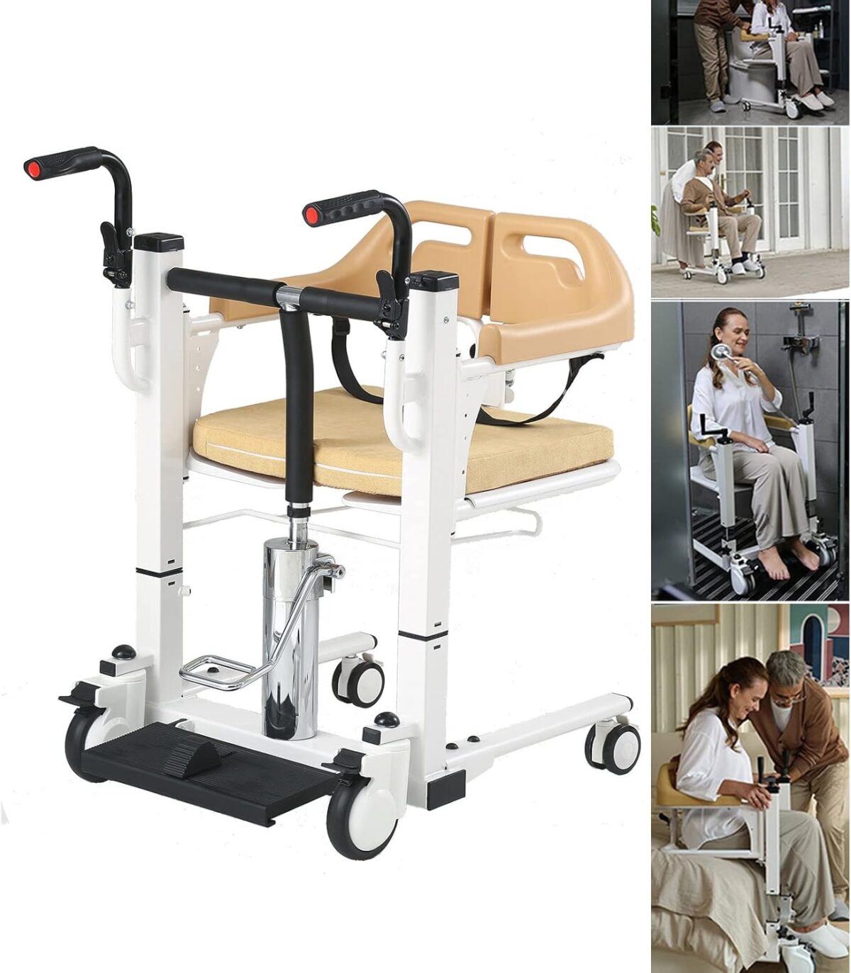 كرسى رفع ونقل كهربائى للاستخدام كتواليت وحمام كرسى نقل - Electric lifting and transfer chair for use in toilets and bathrooms, transfer chair - Image 2