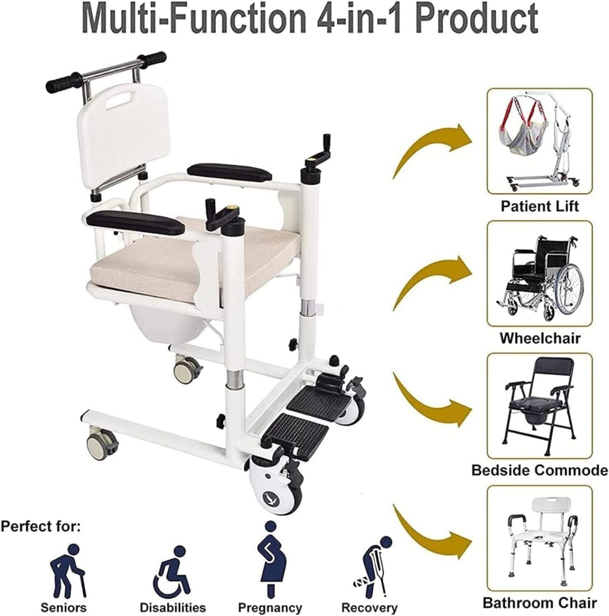 كرسى رفع ونقل المرضى - Patient lifting and transfer chair - Image 3