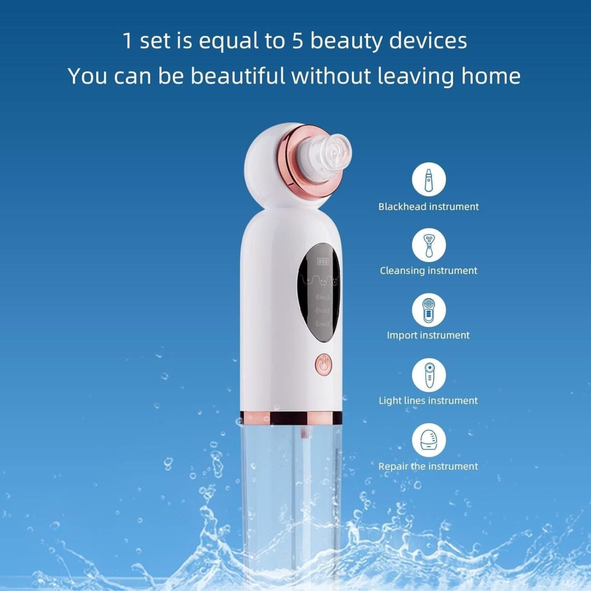 جهاز شفط الرؤوس السوداء الذكي لتنظيف البشرة – Smart Blackhead Remover Facial Device - Image 4