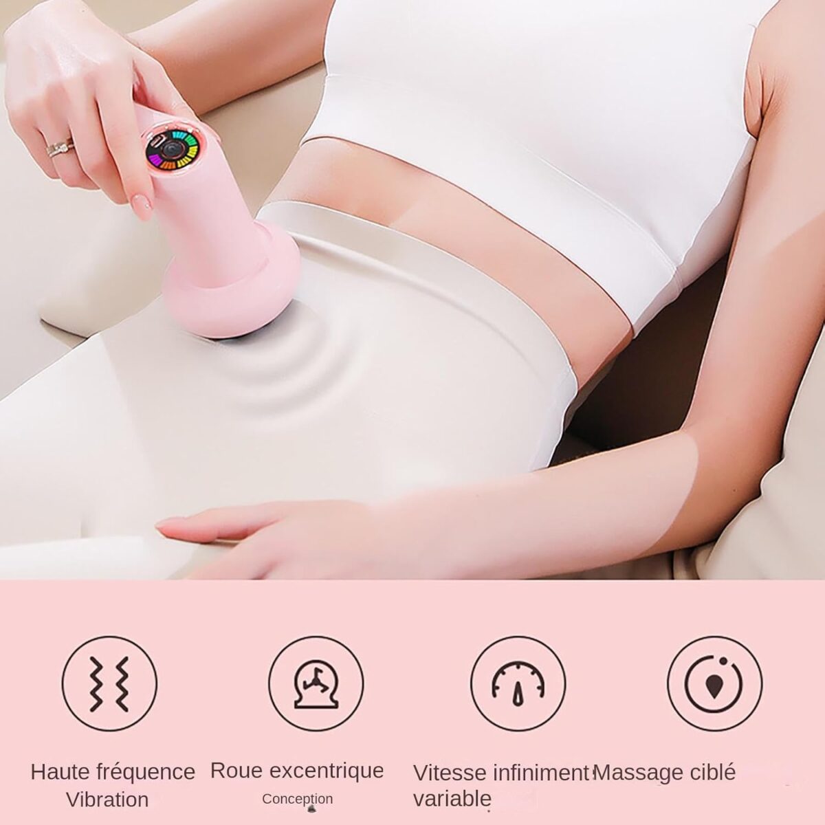 ⁦جهاز مساج كهربائي محمول بتقنية شياتسو مع رؤوس متعددة | Portable Electric Shiatsu Massage Gun with Multiple Heads⁩ - الصورة ⁦7⁩