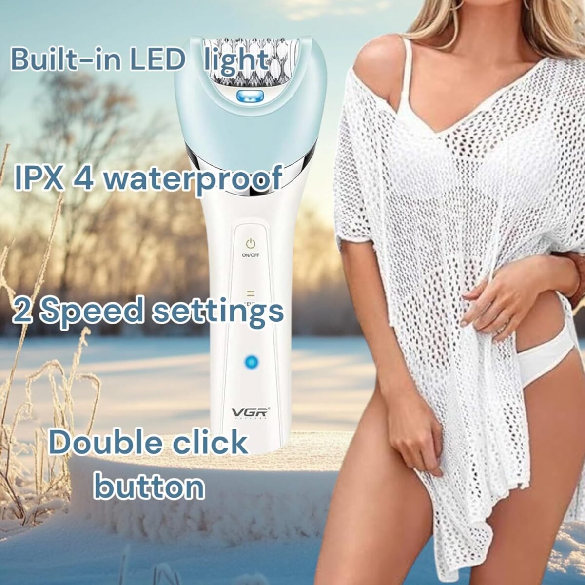 ماكينة العناية النسائية 5×1 VGR V-703 – VGR 5-in-1 Professional Lady Care Set - Image 7