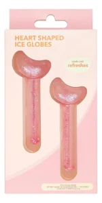 كرات ثلج للوجه على شكل قلب | Heart-Shaped Ice Globes for Facial Cooling & Massage