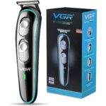 VGR V-055 Professional Hair Trimmer: Ultra-Precise T-Blade for Expert Outlining and Cordless Performance.