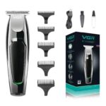VGR V-030 Professional Hair Trimmer: Sharp Steel Blade, Patented Powerful Motor, and Sleek Silver Design for Dry Use. - Image 2