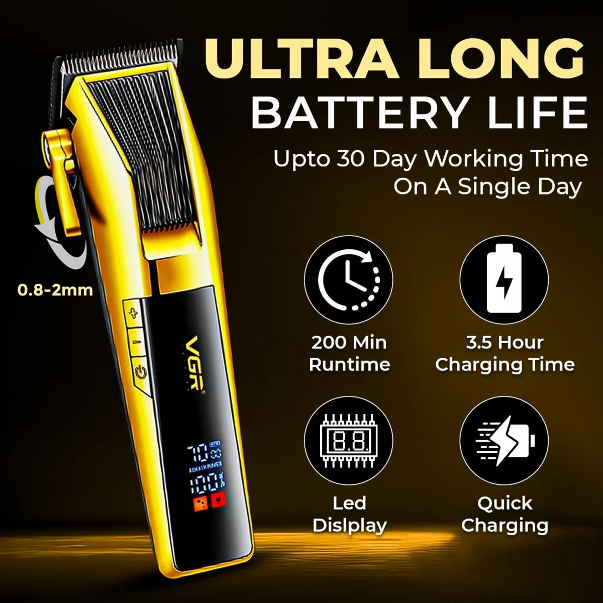 ماكينة VGR V-177 الإصدار الذهبي الاحترافي | VGR V-177 Professional AFA Gold Edition - Image 4