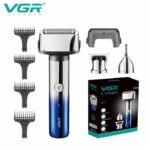 ماكينة VGR V-365 الاحترافية (3 في 1) - حلاقة وتنعيم وتشذيب | VGR V-365 3-in-1 Professional Grooming Kit