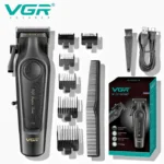 ماكينة حلاقة VGR V-197 الاحترافية: بطارية ليثيوم 2000mAh، شفرات سيراميك وستانلس ستيل، وتدريج دقيق | VGR V-197 Professional Hair Clipper: 2000mAh Battery & Ceramic Stainless Steel Blades
