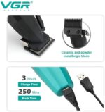ماكينة حلاقة VGR V-003 الاحترافية: محرك توربو 9000RPM، بطارية ليثيوم 2500mAh، وشفرات سيراميك متطورة | VGR V-003 Professional Hair Clipper: 9000RPM Turbo Motor & 2500mAh Battery - Image 5