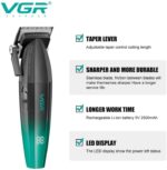 ماكينة حلاقة VGR V-003 الاحترافية: محرك توربو 9000RPM، بطارية ليثيوم 2500mAh، وشفرات سيراميك متطورة | VGR V-003 Professional Hair Clipper: 9000RPM Turbo Motor & 2500mAh Battery - Image 2