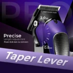 ماكينة حلاقة VGR V-692 الاحترافية: تصميم شفاف عصري بشفرات تيتانيوم، بطارية 2000mAh، وشاشة LED ذكية | VGR V-692 Professional Hair Clipper with Titanium Blades & Transparent Design - Image 6