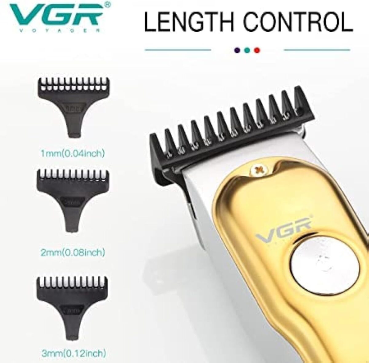 ⁦ماكينة تنعيم VGR V-290: شاشة LED رقمية وتصميم ذهبي فاخر | VGR V-290: Digital LED Display & Luxury Gold Design⁩ - الصورة ⁦3⁩