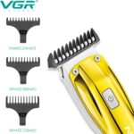 ⁦ماكينة تشذيب VGR V-955 الاحترافية بتصميم ذهبي وشحن USB | VGR V-955 Professional Gold Hair Trimmer⁩ - الصورة ⁦2⁩