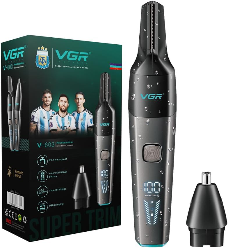 61bwqJve9-L._AC_SL1000_ VGR V-603: ماكينة تشذيب الأنف والجسم الذكية (IPX5) - الصورة 1