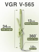 ⁦مكواة تجعيد الشعر الاحترافية VGR V-565 بقطر 19 ملم وحرارة تصل إلى 220 درجة مئوية | VGR V-565 Professional Hair Curler - 19mm Barrel & Max 220°C⁩ - الصورة ⁦4⁩