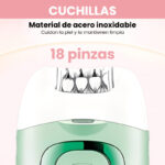 ماكينة إزالة الشعر النسائية VGR V-760 الاحترافية: نظام 18 ملقاط، سرعتان تيربو، بطارية ليثيوم وشاشة رقمية LED | VGR V-760 Professional Lady Epilator with 18 Tweezers System - Image 7