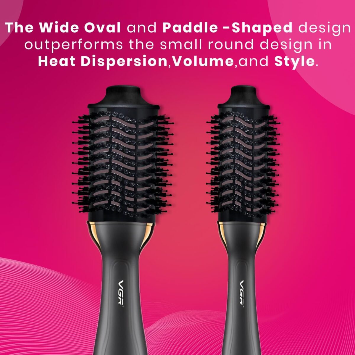 فرشاة ومصفف شعر VGR V-492 الاحترافية 2 في 1 بقوة 1000 واط | VGR V-492 Professional One-Step Hair Dryer & Styler (1000W) - Image 5