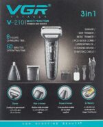 ⁦ماكينة حلاقة وتشذيب 3×1 متعددة الوظائف VGR V-210 – Multi-Function Trimmer & Shaver⁩ - الصورة ⁦3⁩