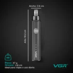ماكينة حلاقة VGR V-629 المعدنية: تشذيب احترافي لشعر الأنف والأذن بشحن USB وتصميم عصري | VGR V-629 Professional Metal Nose Trimmer with USB Charging - Image 2