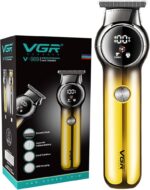 VGR V-989 Rechargeable Hair Trimmer with Ceramic Blade – Up to 180 Minutes Runtime and Smart LED Display